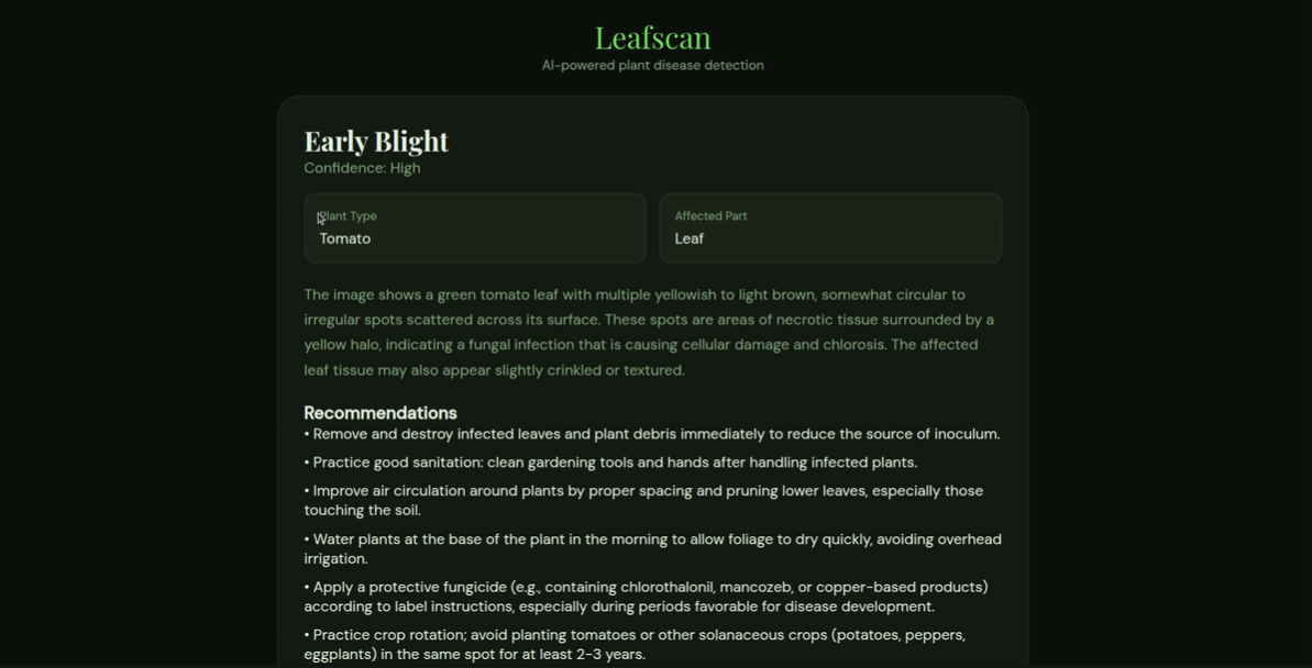 LeafScan project screenshot